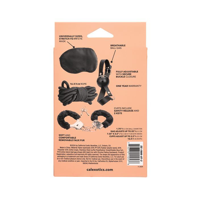 CalExotics Restraint Pleasure Kits Explorer Collection Black