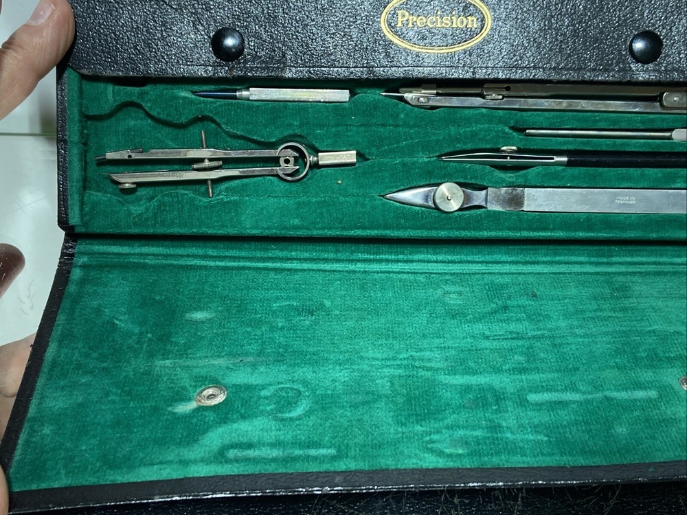 Vintage German Drafting Set 19- Tools Precision Engineering Drawing Kit