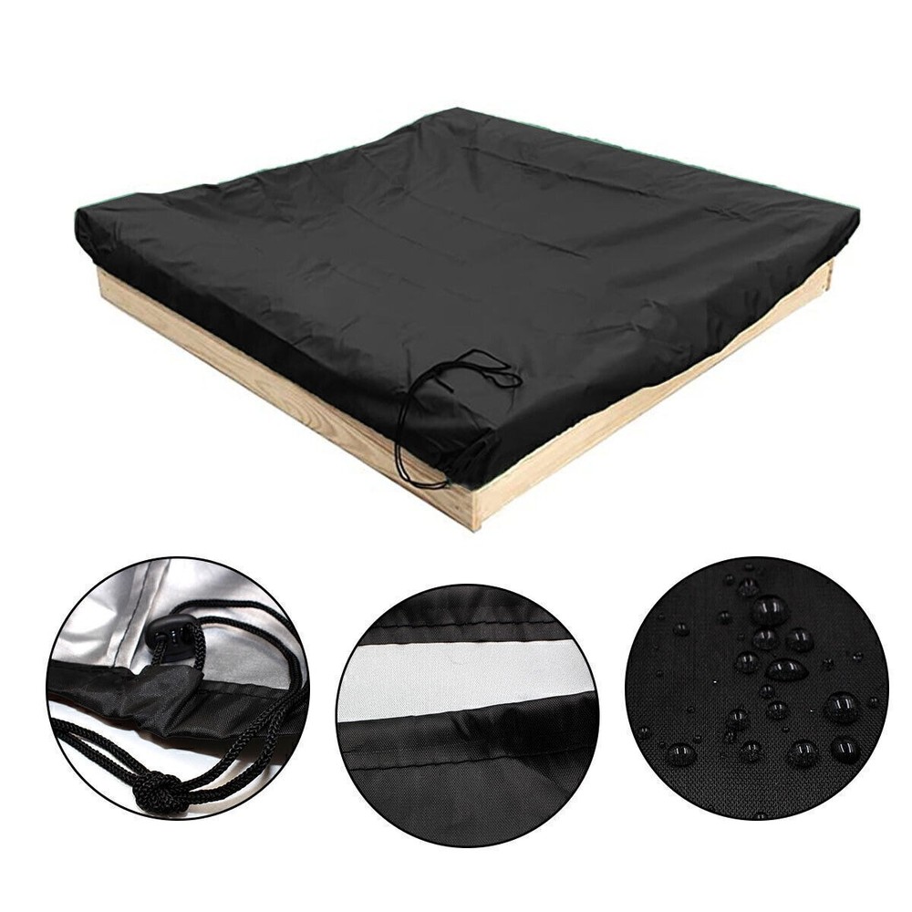 Sandbox Cover Square Protective Sandbox Canopy with Drawstring Sandpit Cover