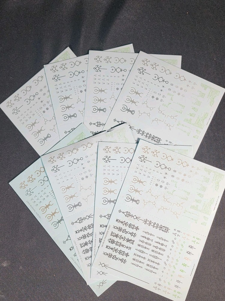 GW 40k Necrons Transfer Sheets 8x