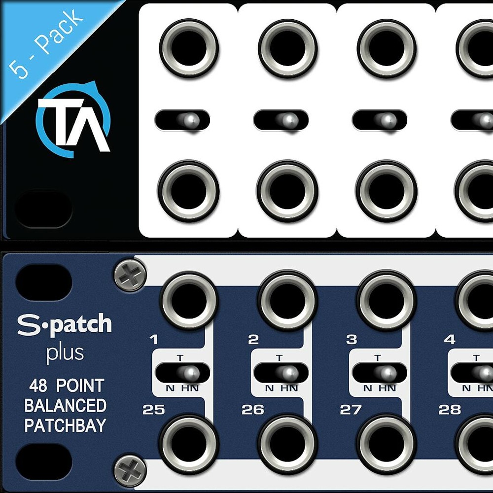 5 - Pack Blank Patch Bay Labels Compatible with Samson S Patch Plus Trace Audio