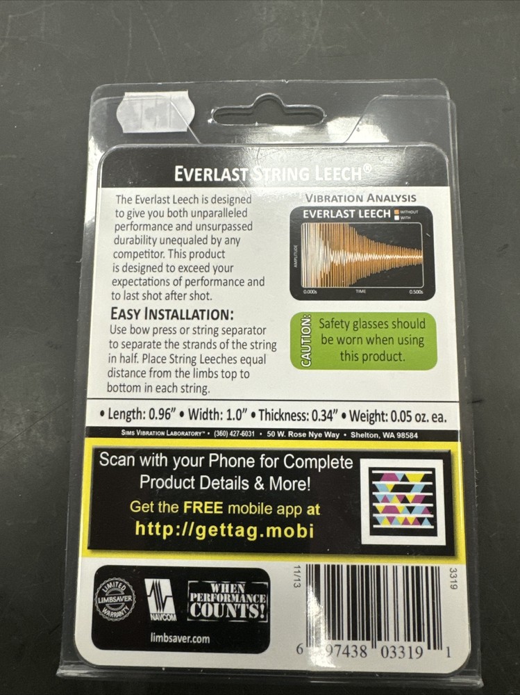 Limbsaver SIMS Vibration Labroratory Everlast String Leech Red