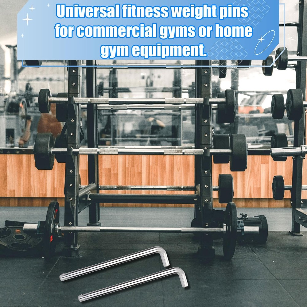 1pcs L-Type Weight Stack Pin, 3/8in Diameter 4.4in Locking Space Weight Stack...