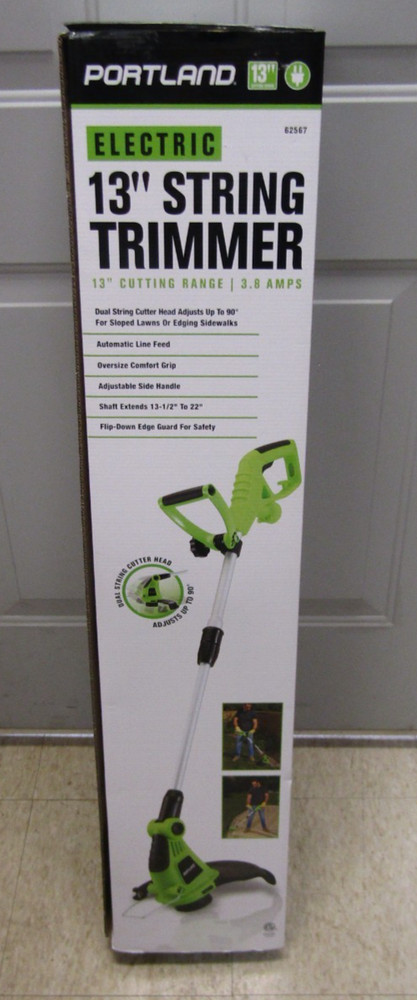 Portland  13" Electric String Trimmer Weedeater features Extendable Shaft