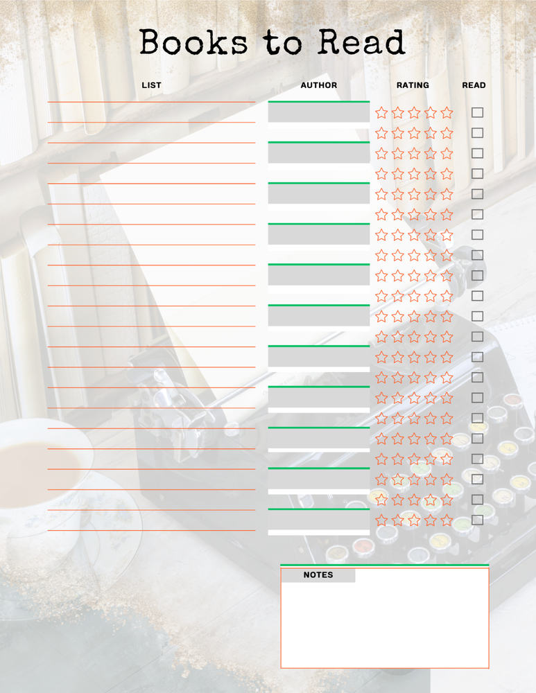 Back to The Typewriter Daily Planner & Grateful Themed Journal