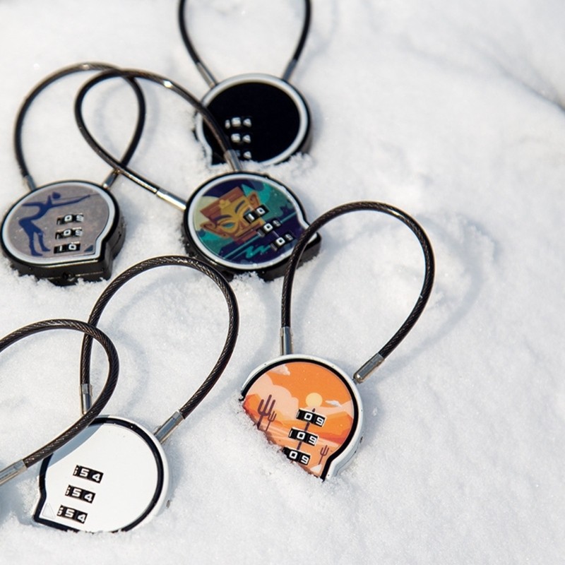 Travel Bag Lock Combination Cable Lock Multifunctional 3 Digit Lock for Backpack