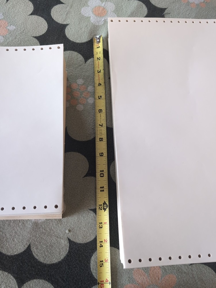Continuous Dot Matrix Tractor Feed Printer Computer Paper 9.5"×11" & RARE