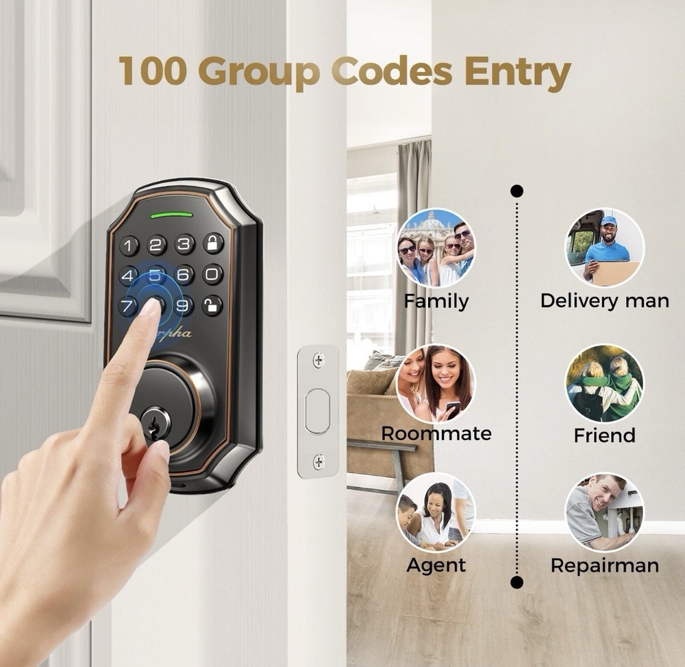 ARPHA Keyless Entry Smart Door Lock Auto Lock Keypad Deadbolt Digital Password