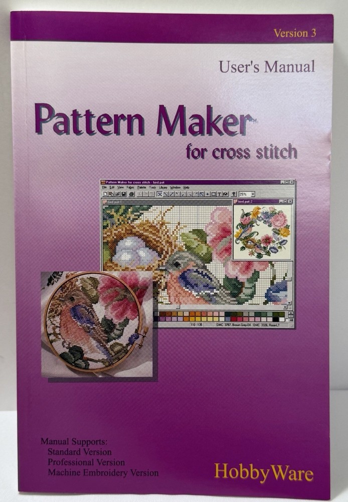 HobbyWare Pattern Maker for Cross Stitch Version 3.0 & Clipart Windows CD