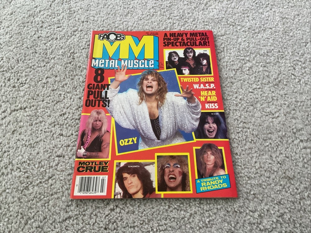 METAL MUSCLE POSTER MAGAZINE 1986 KISS RANDY RHOADS TWISTED SISTER MOTLEY CRUE