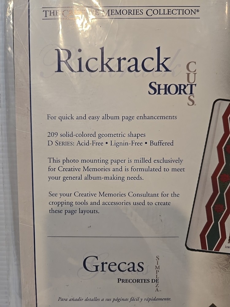 Creative Memories - Rickrack Short Cuts - 209 solid-colored geometric shapes