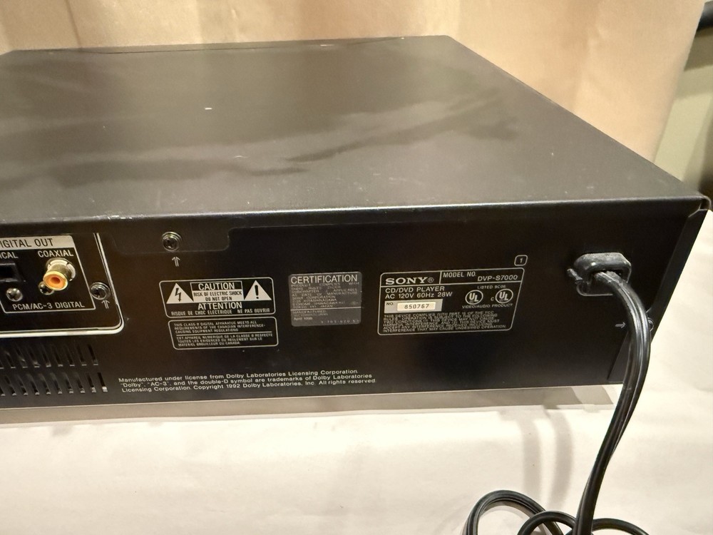 💙Sony DVP-S7000 CD/ DVD player extra SERVICED, Fully Functional