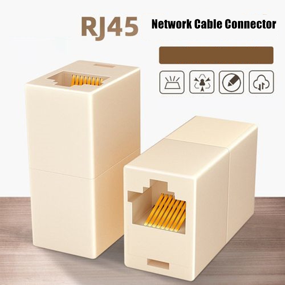 10-100* RJ45 Inline Coupler Cat6/Cat5e Ethernet Network Cable Extender Connector