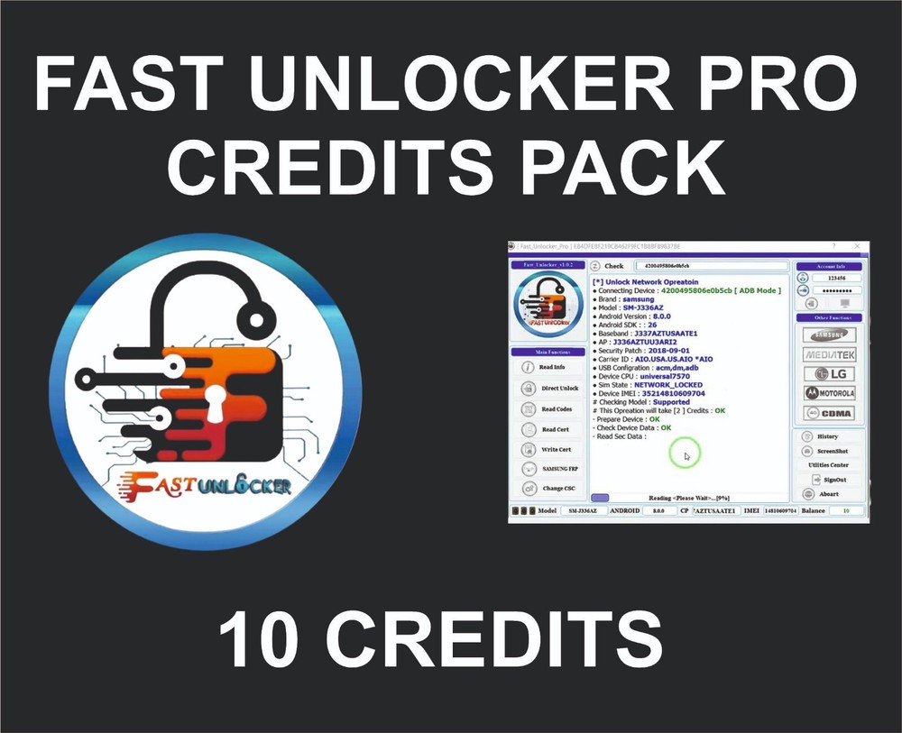 Fast Unlocker Pro, 10 Credits Pack