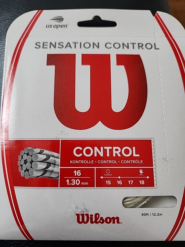 Wilson Sensation Control 16 Gauge Tennis String In Natural