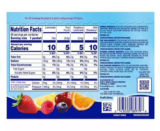Crystal Light Powdered Drink Mix Variety Pack (60 Ct.)