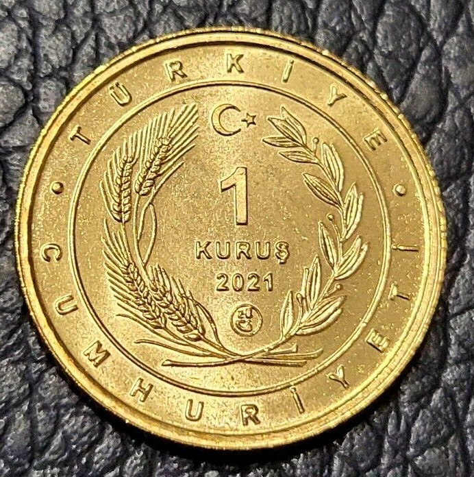 2021 Turkey 1 Kuruş Coin