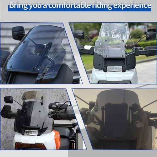 Motorcycle Windscreen Windshield Deflector Front Fairing Airflow Black Smoke