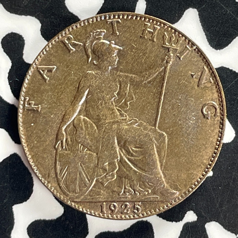 1925 Great Britain Farthing Lot#C4508 Nice!