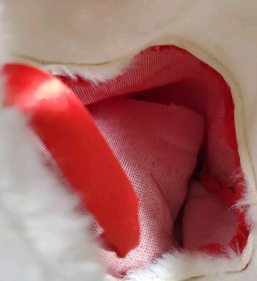 INTL ART ENTERPRISES PLUSH FAUX FUR SNOWMAN CHRISTMAS STOCKING RED WHITE 19.5"