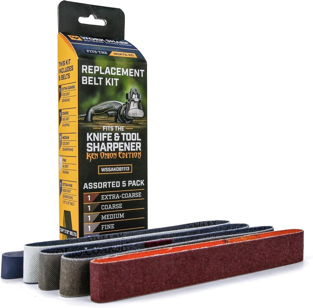 Assorted Abrasive Belts Replacement for Ken Onion Sharpener - Long-Lasting Kit