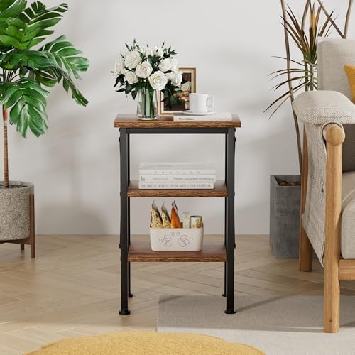 Modern Nightstands X-Design Side End Table Night Stand with 1 Pack Brown