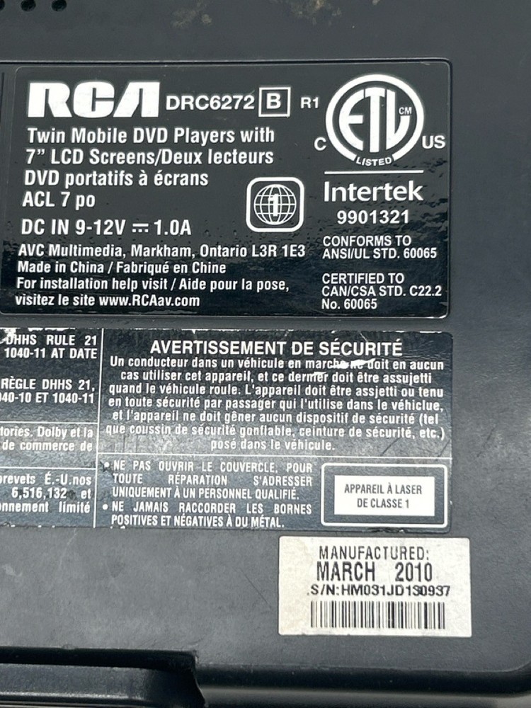 RCA DRC6272 (382524-2)