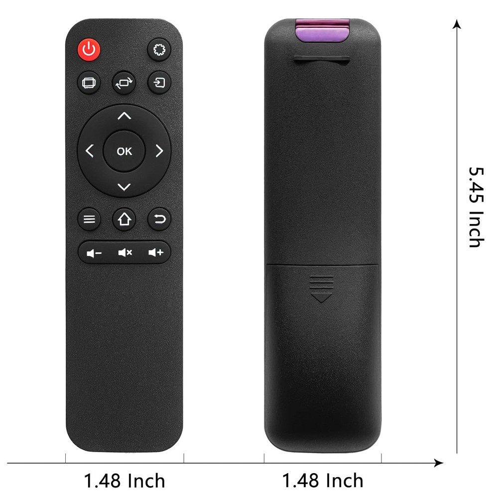 Molgoc Replacement Remote for Mini Projector,Compatible with HAPPRUN H1 black