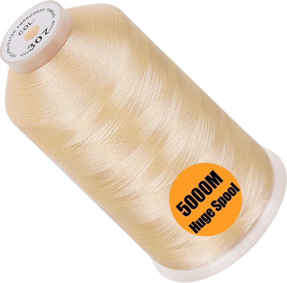5000M Polyester Embroidery Machine Thread 40WT Linen High Strength Quality