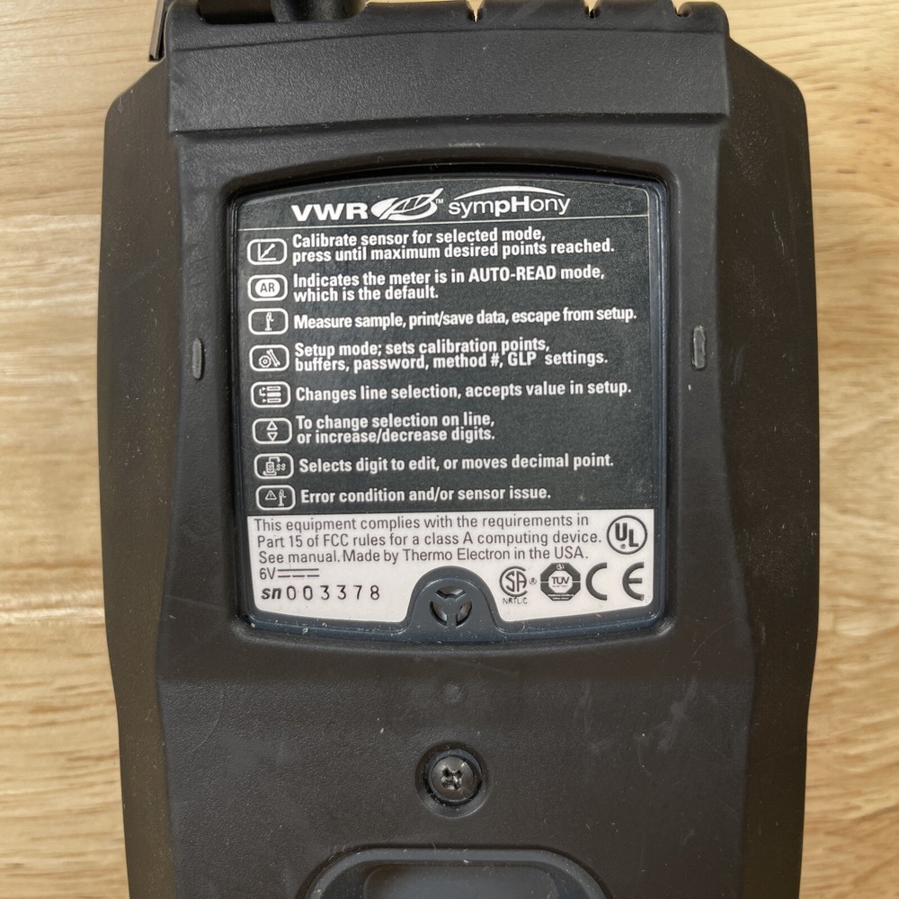 VWR SP70P Symphony Portable pH Meter