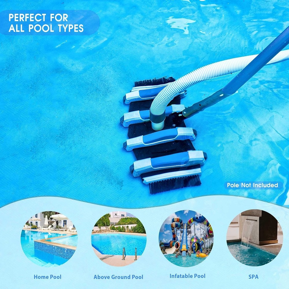 Enhanced Pool Vacuum Head with 4LB-Upgrade Direction-Control (Blue)
