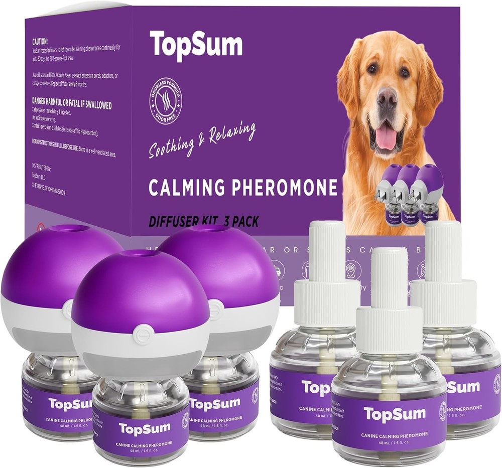 Three-Pack Calming Diffuser for Dogs – Stress Relief with Pheromone Technology