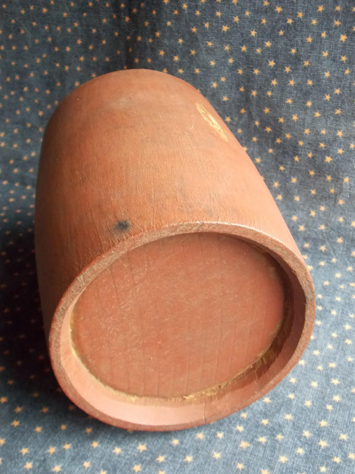 Revolutionary War era Canteen or Rundlet. Original red paint. Only 7 inches