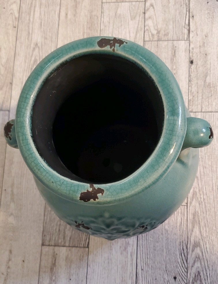 1970s Orejon Turquoise Table Vase