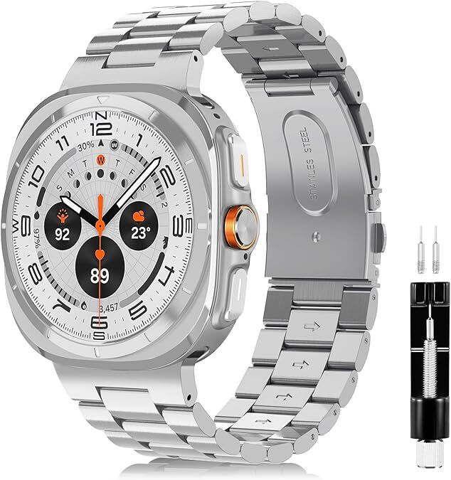 Stainless Steel Band for Samsung Galaxy Watch Ultra 47mm 2024 Bracelet Strap