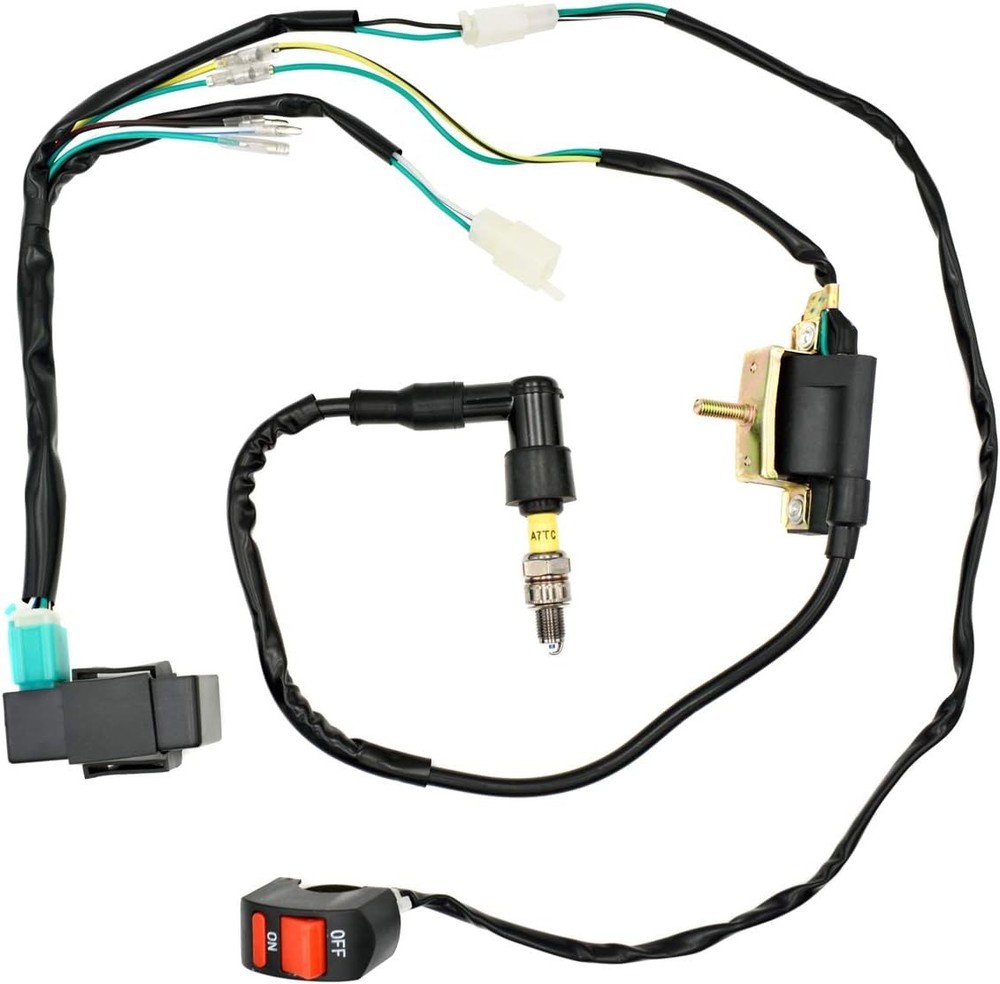 Wiring Loom Magneto Ignition Coil CDI Kill Switch Spark Plug