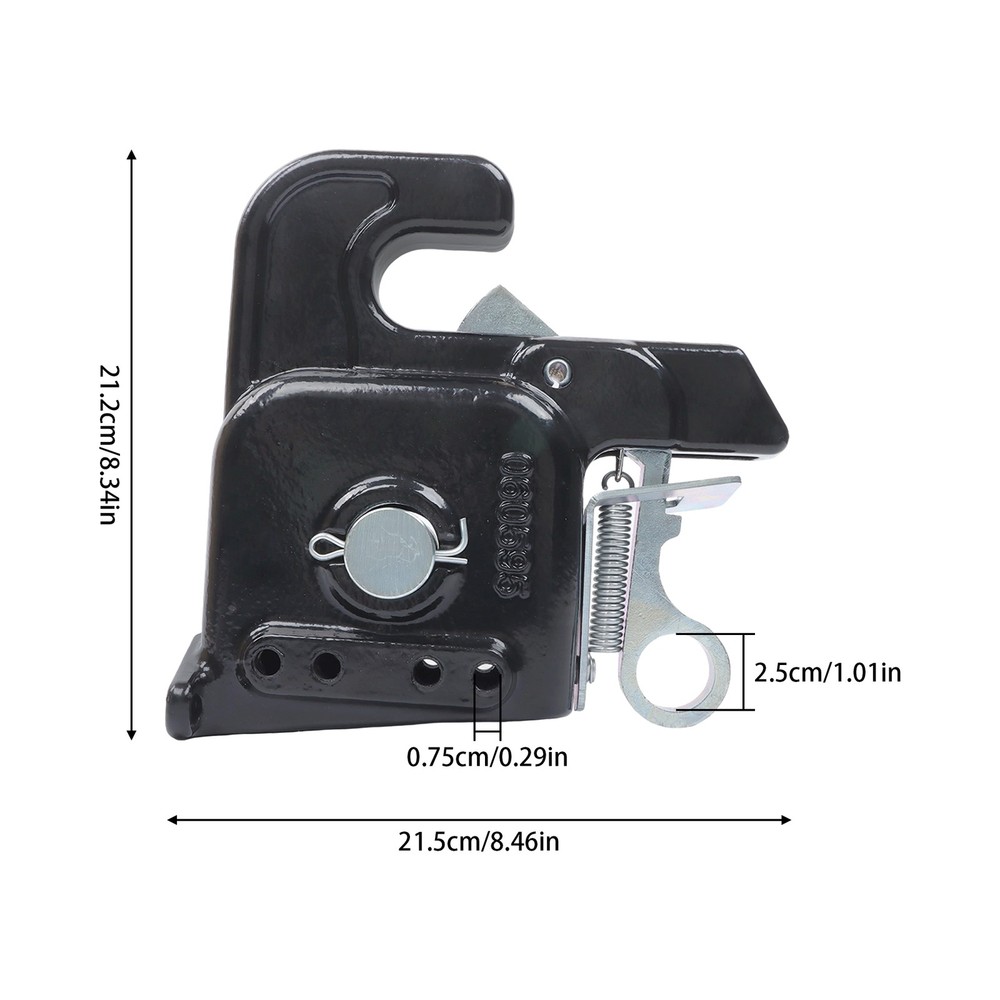 Quick Black Easy Change Hitch w/Stabilizer Bar for Category 1 Tractors/Implement