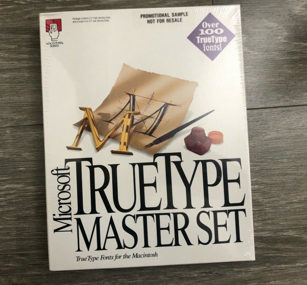 Microsoft True Type Master Set for Macintosh Promo Sample New/Rare