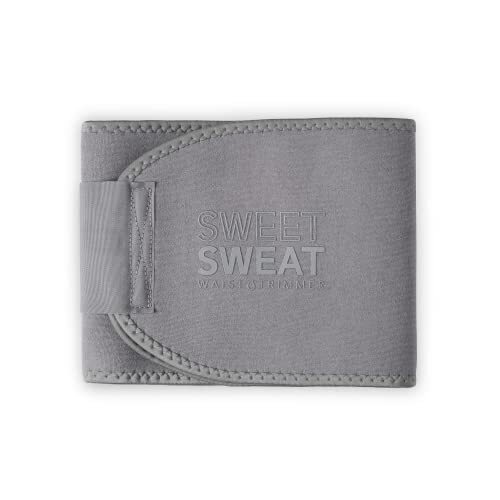 Sweet Sweat Waist Trimmer by Sports Research for Men & Women - Matte Gray - XXL