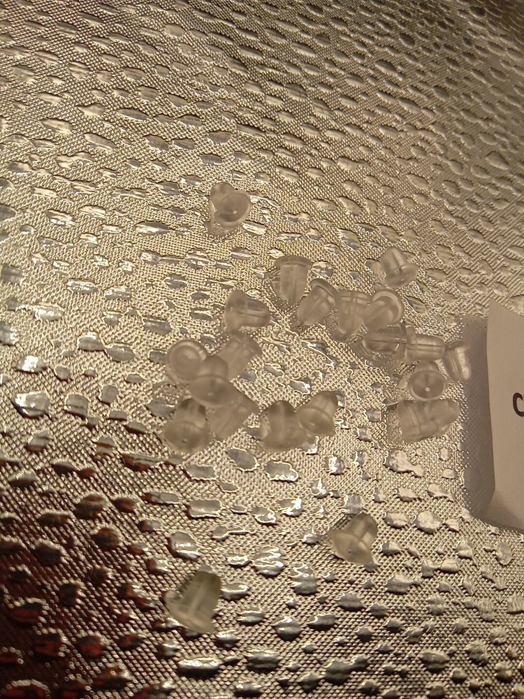 Clear Earring Backs - Rubber earring backs - 20 Count
