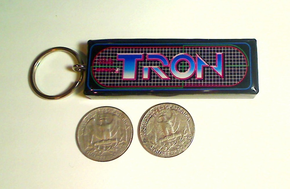 TRON Arcade Marquee Coin Door accessory Keychain