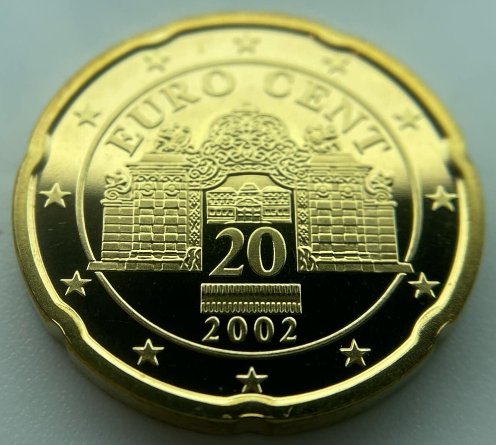 Austria 20 euro cent 2002 PROOF