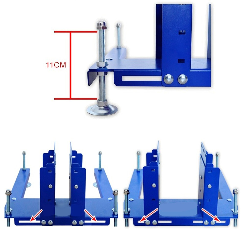 3 Color 1 Station Single Rotating Screen Printing Press Height&Width Adjustable
