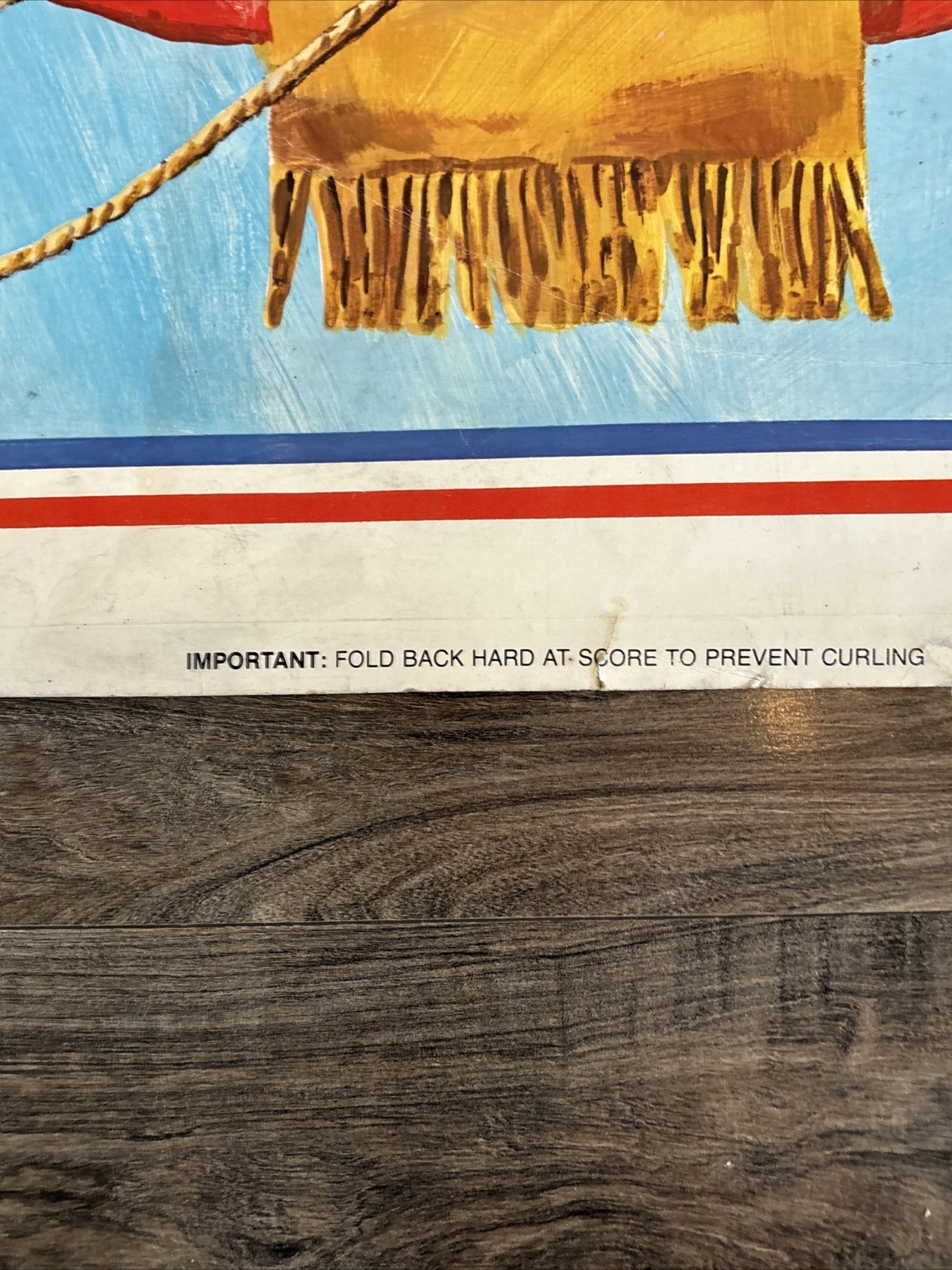 Vintage 1970s RARE 38" x 25" RODEO DAYS Bull Riding Cowboy Poster Kraft READ HTF