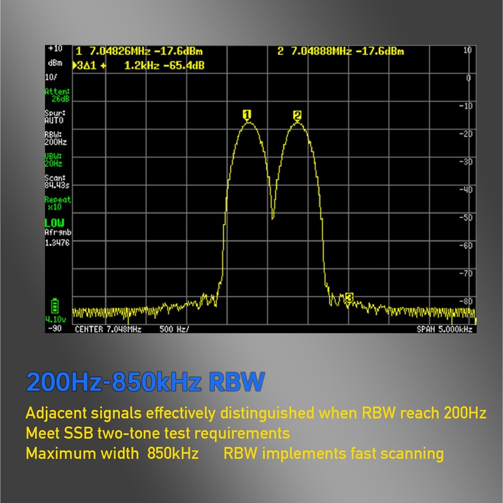 For TinySA ULTRA Handheld Tiny Spectrum Analyzer 4" LCD Touch 100K-5.3GHz