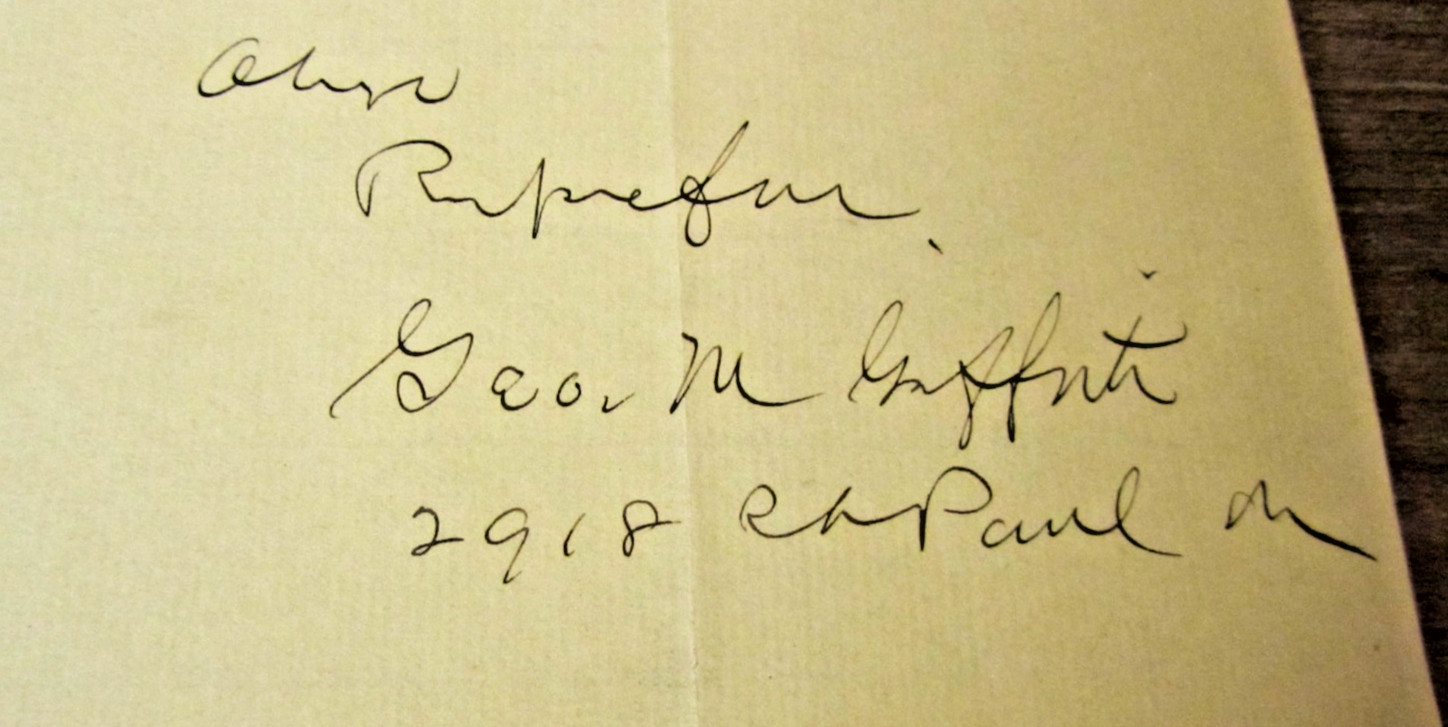 Antique 1904 Melvale Maryland Industrial Home For Colored Girls Signed Letter