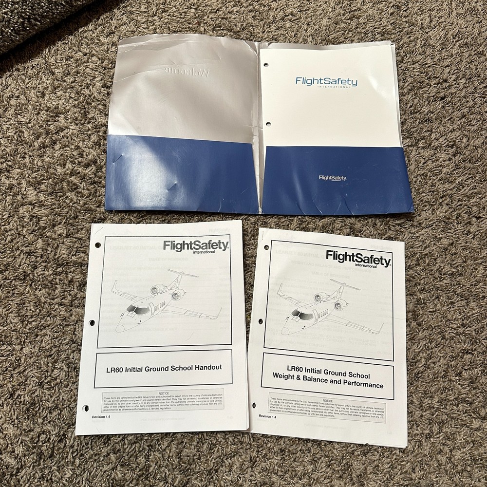 Learjet 60 Pilot Training Manual Book FlightSafety Third Edition