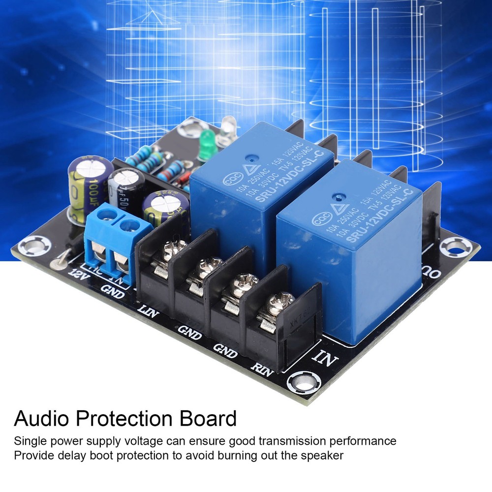 Speaker Protection Board DualChannel Voltage Regulator Delay Module AC1215V