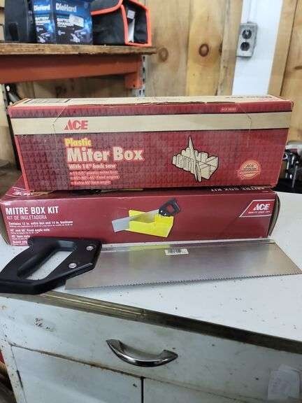 MITER BOXES & SAW (2 EACH)