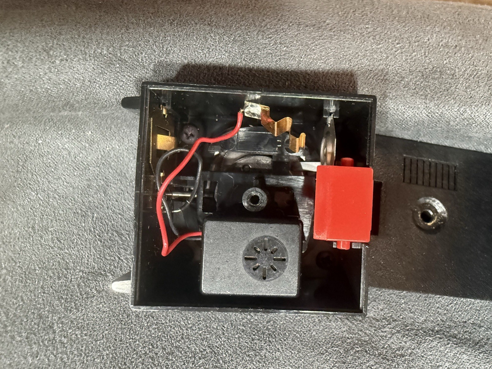 Vintage TIMEX Mini-Alarm Clock Travel Clock w Original Case Black Untested Retro